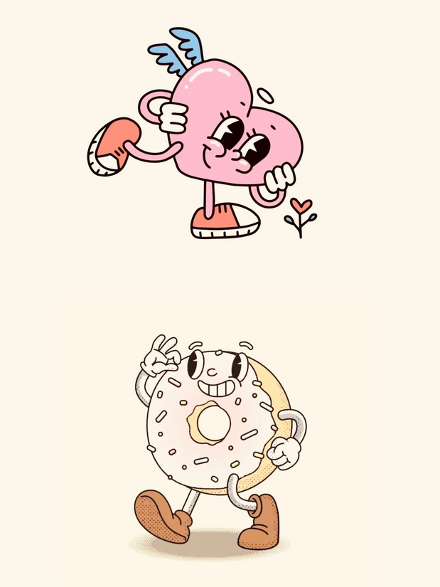 美式复古卡通logo