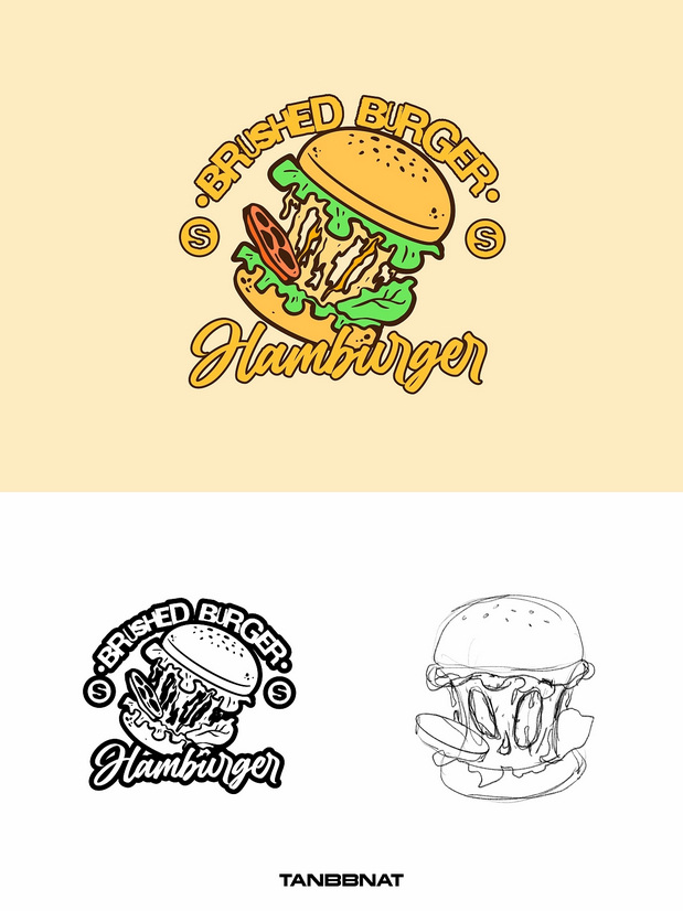 潮流插画logo设计