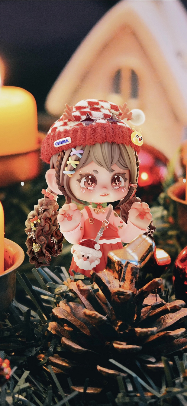 3D吉祥物：Aimee提前来过圣诞啦