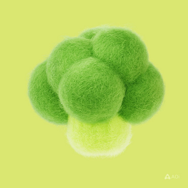 3D吉祥物：毛绒绒可爱食物材料模型