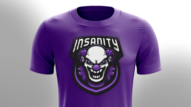 Insanity clown mascot logo