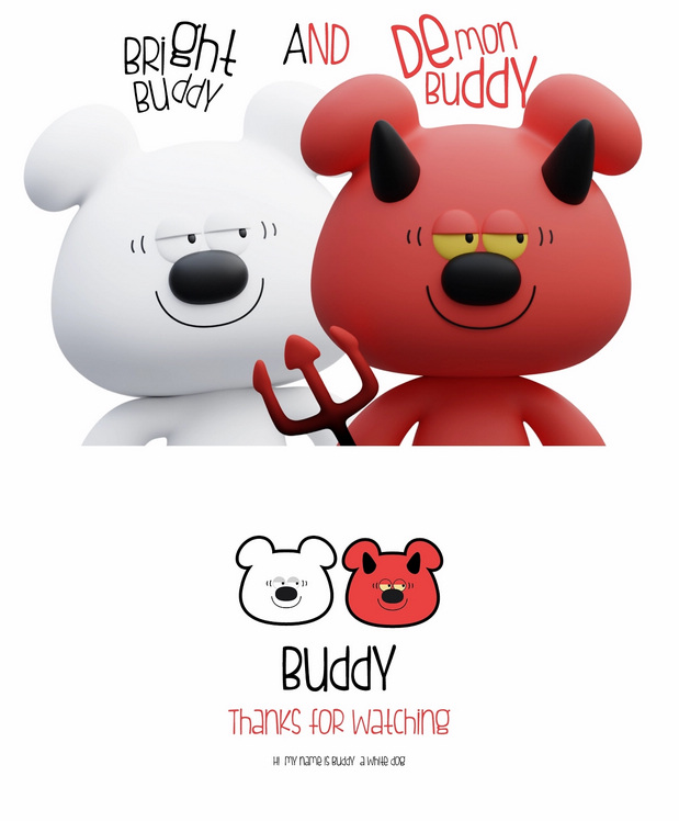 嗨我叫巴迪,一只普通的白色狗狗