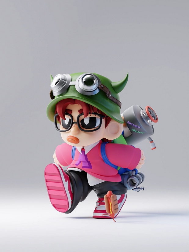 3D吉祥物：AA温州老李鸭头批发