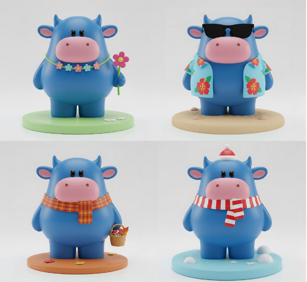 3D吉祥物：IP打造天润小蓝牛BLUEMOO