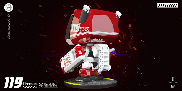 3D吉祥物：武汉消防主题乐园吉祥物