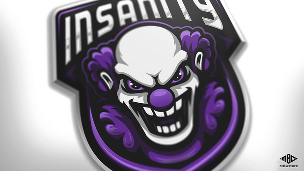Insanity clown mascot logo