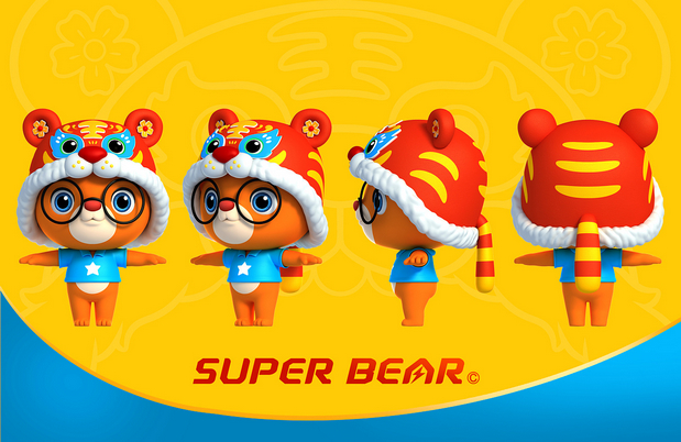 3D吉祥物：虎虎的超级熊（Super bear）