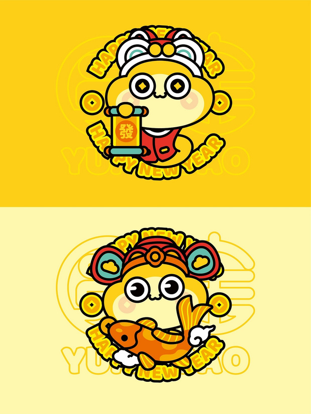 金蛇贺岁｜蛇年ip圆宝