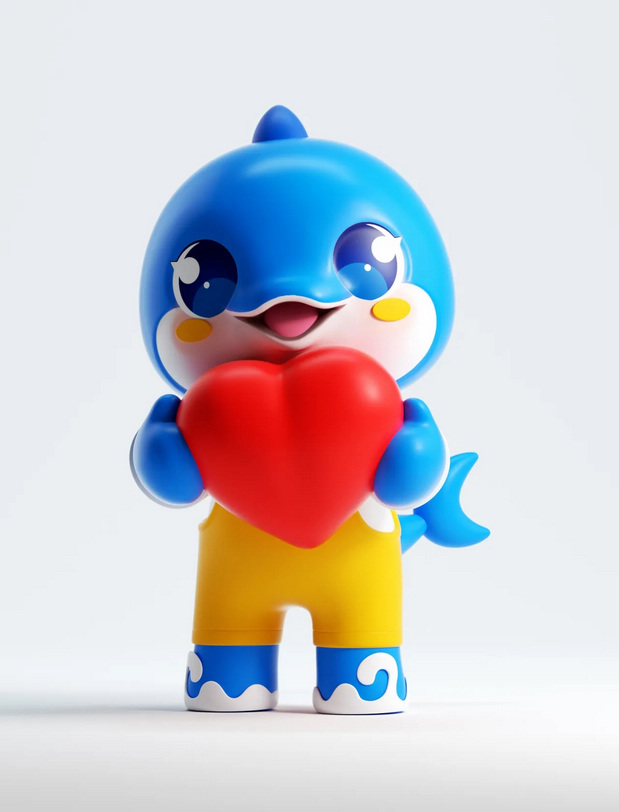3D吉祥物：小海豚企业ip形象设计