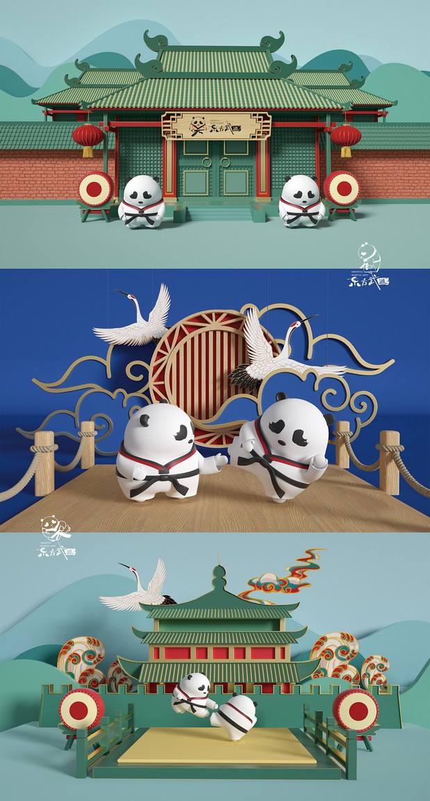 一家跆拳道IP设计