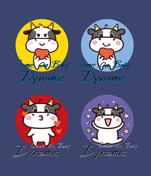 牛小花ip形象设计表情包