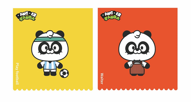 原创熊猫IP胖徳儿和小布