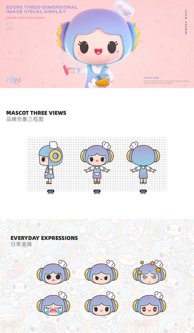 怡朵食品卡通IP形象