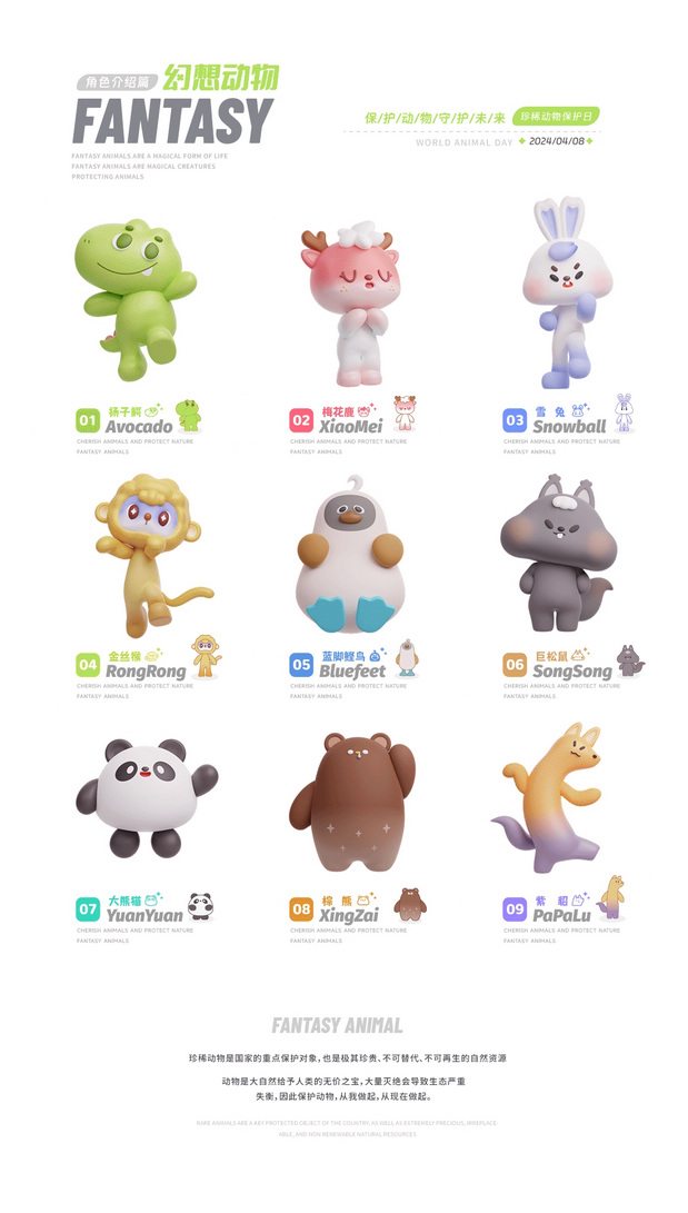 3D吉祥物：幻想动物 | 原创IP设计