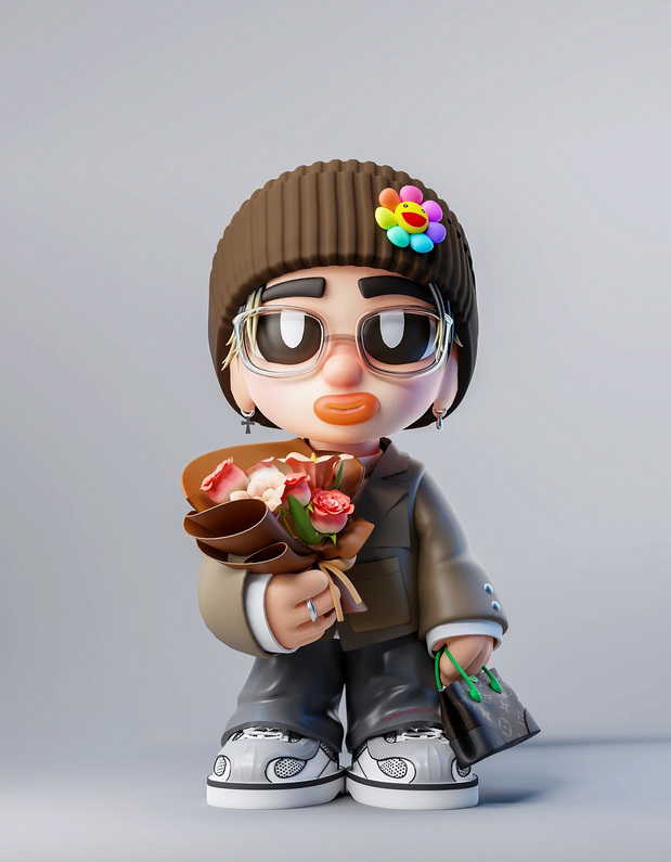 3D吉祥物：AA温州老李鸭头批发