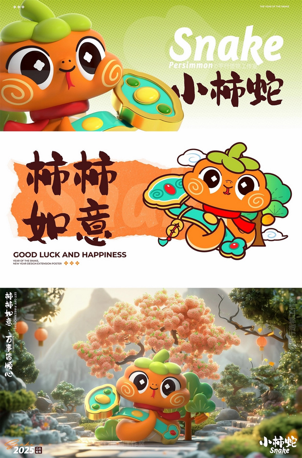 蛇来运转|萌系蛇年IP设计