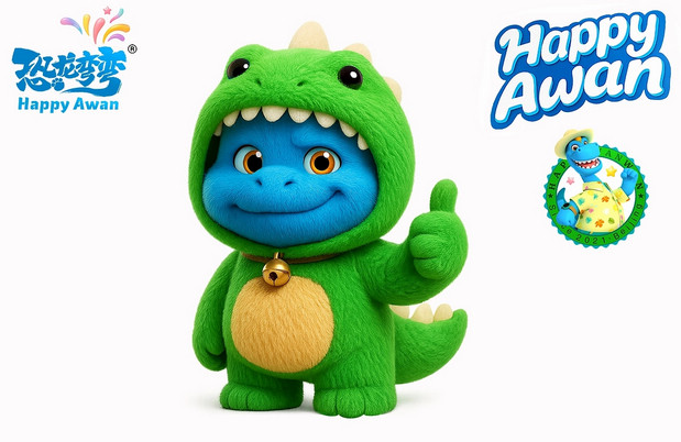 恐龙弯弯年终贺图