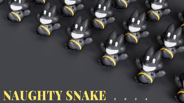 3D吉祥物：顽皮蛇IP形象