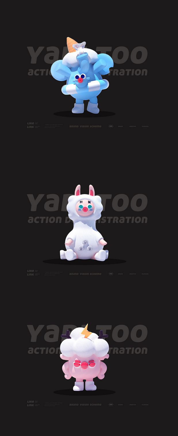 3D吉祥物：野比兔品牌IP 潮玩 IP