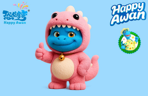 恐龙弯弯年终贺图