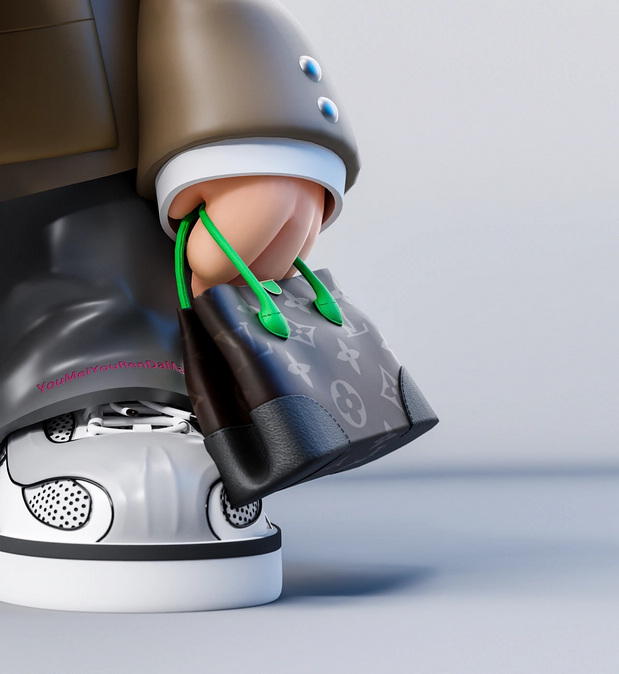 3D吉祥物：AA温州老李鸭头批发