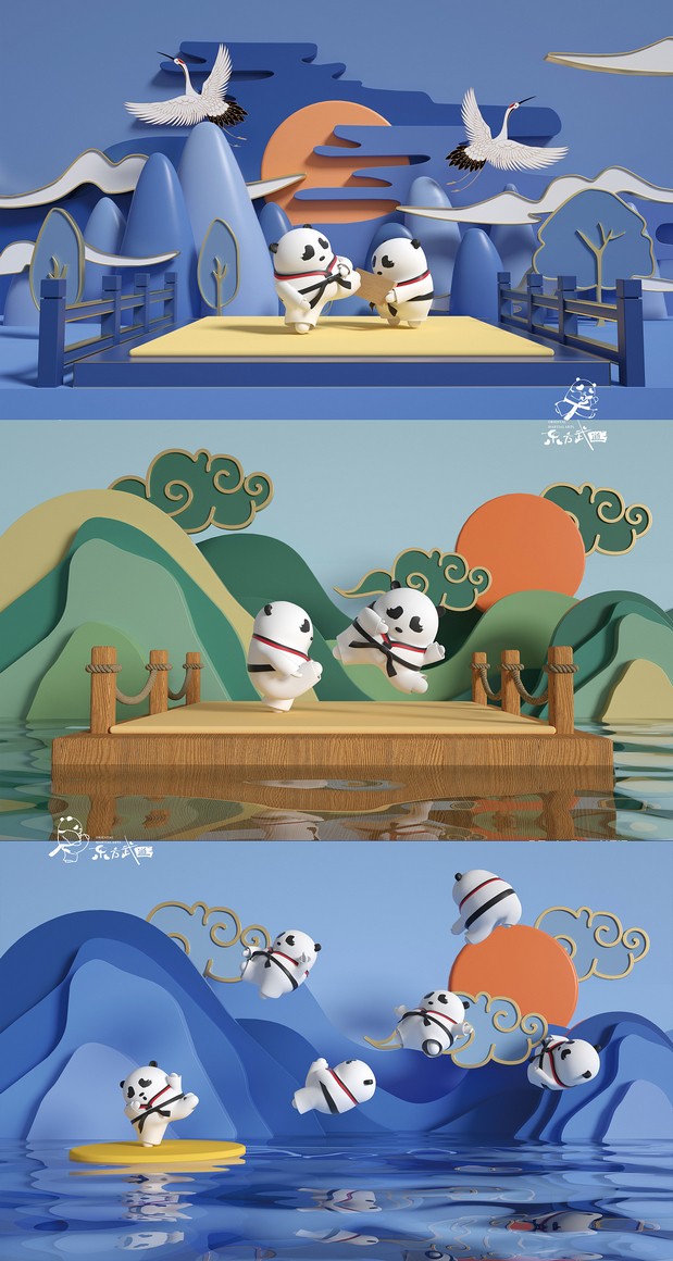 一家跆拳道IP设计