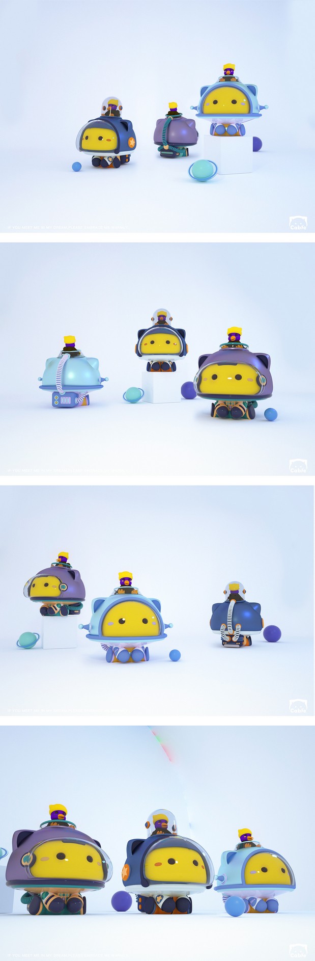 3D吉祥物：Cabie宇航员系列盲盒