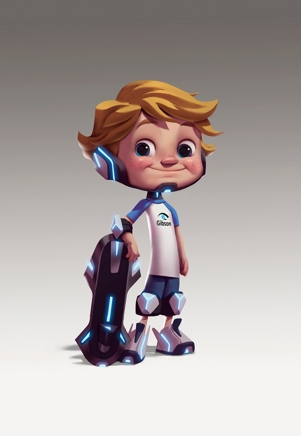 3D吉祥物：Gibson