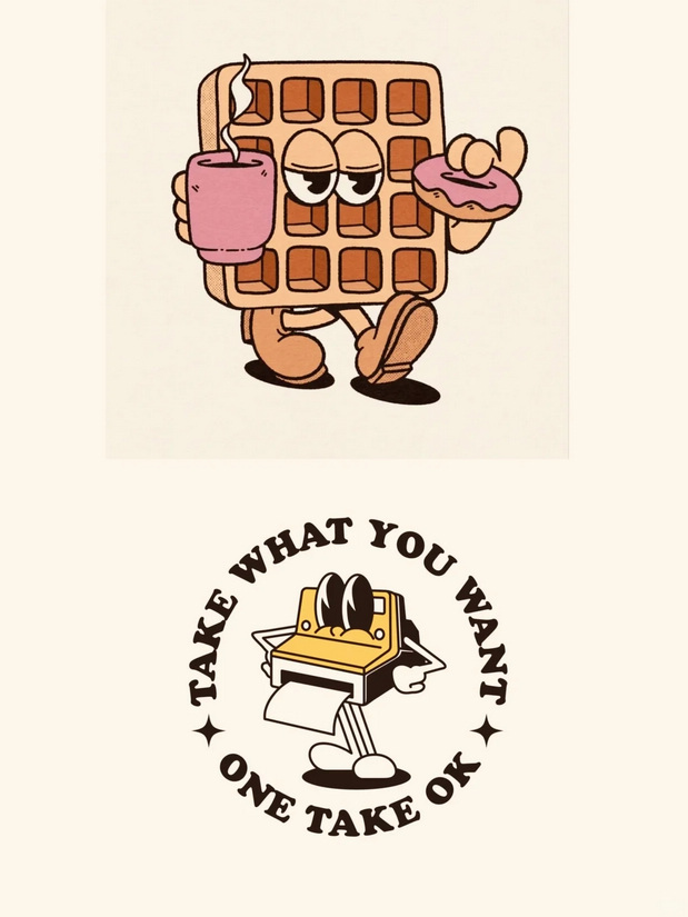 美式复古卡通logo