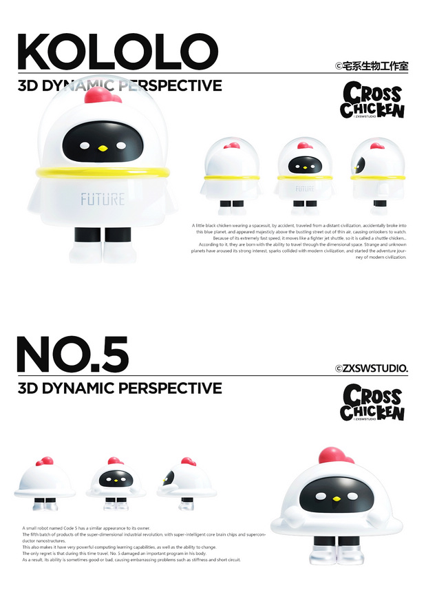 3D吉祥物：穿梭鸡IP形象