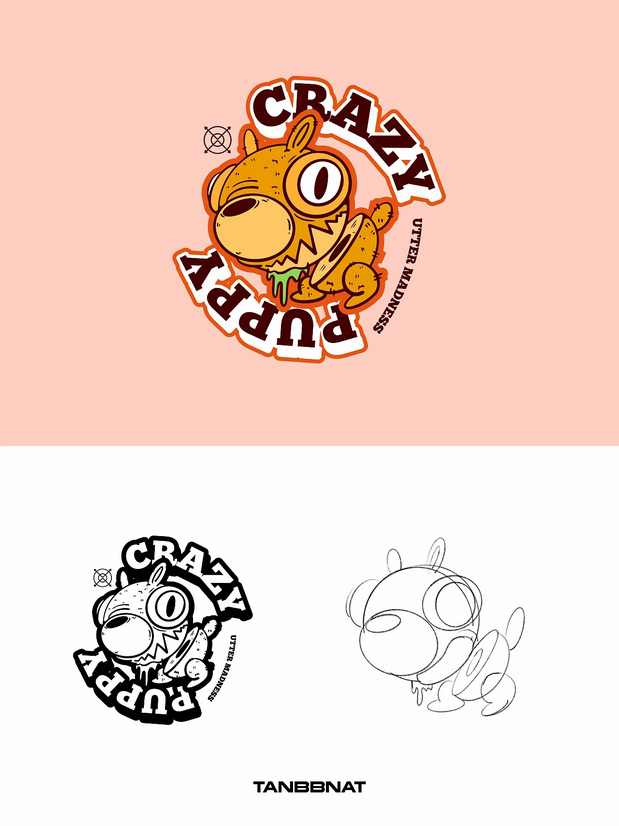 潮流插画logo设计