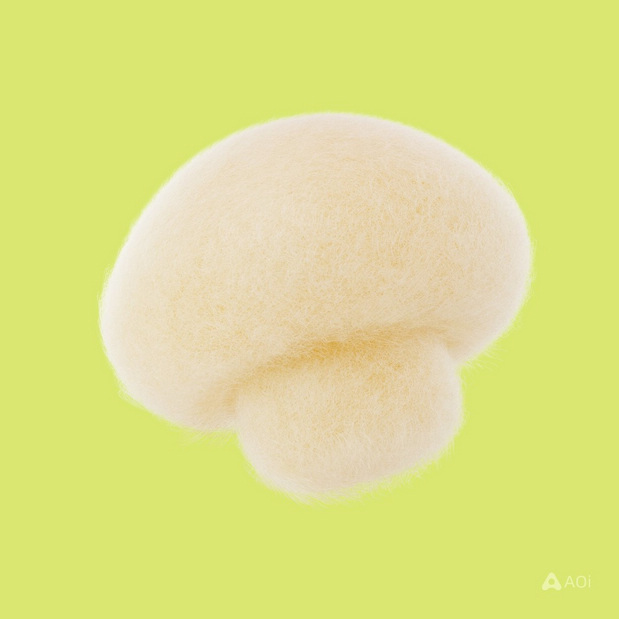 3D吉祥物：毛绒绒可爱食物材料模型