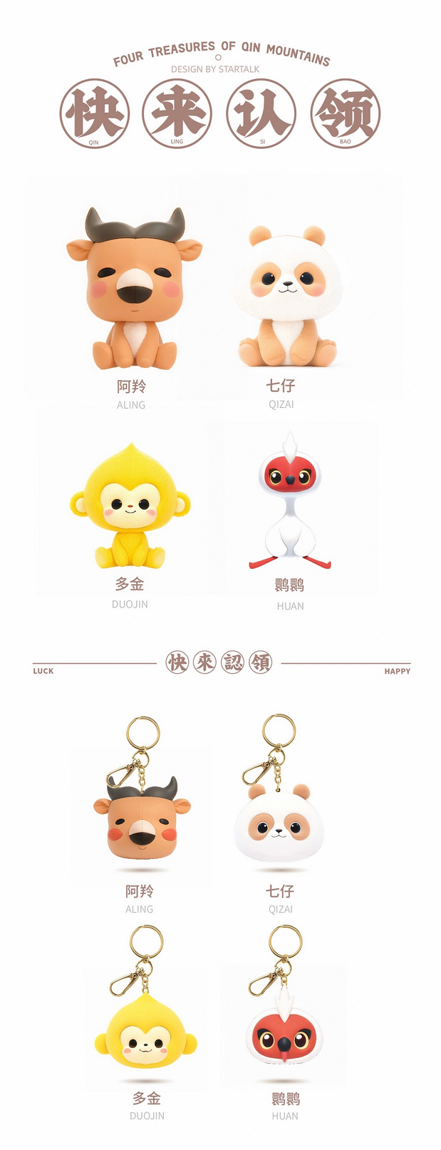 文创IP设计丨秦岭四宝