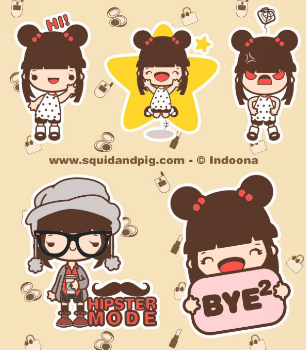 Fashionist Kat Stickers