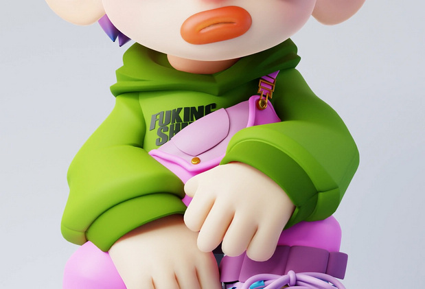 3D吉祥物：AA温州老李鸭头批发