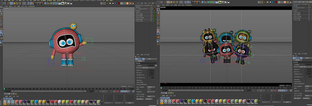 a豆潮流有色卡通形象设计
