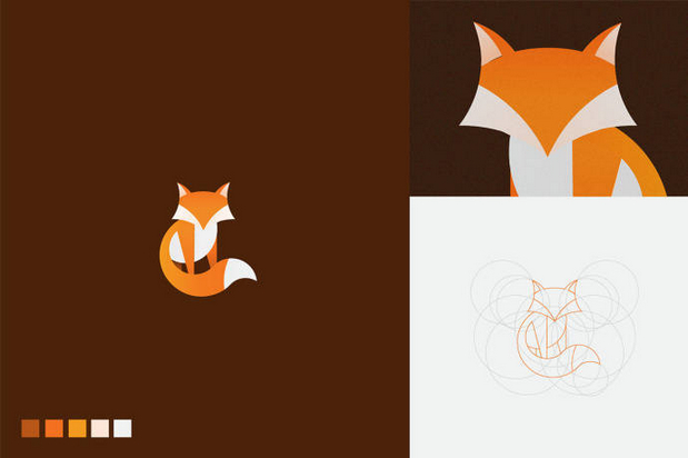 动物标志设计过程与配色方案