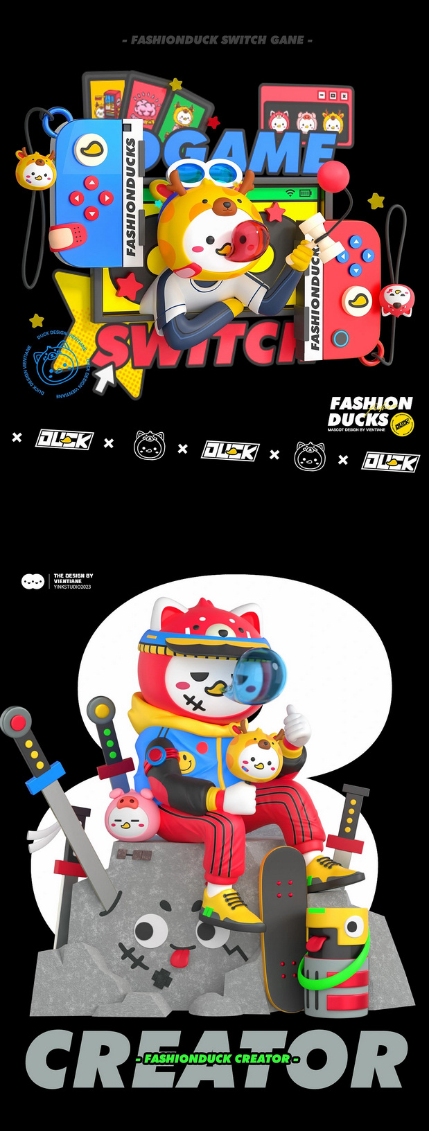 潮鸭时尚潮流IP形象视觉