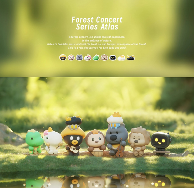 3D吉祥物：Yoo family夏日&森林音乐会