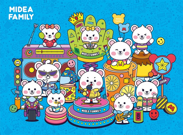 Midea Family Q版形象设计