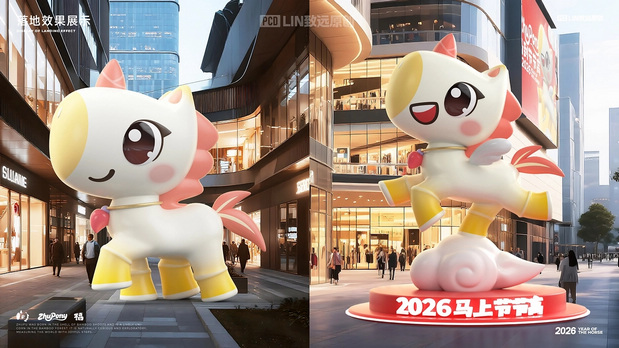 马上节节高|萌系马年IP设计