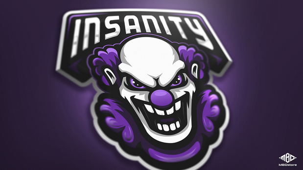 Insanity clown mascot logo