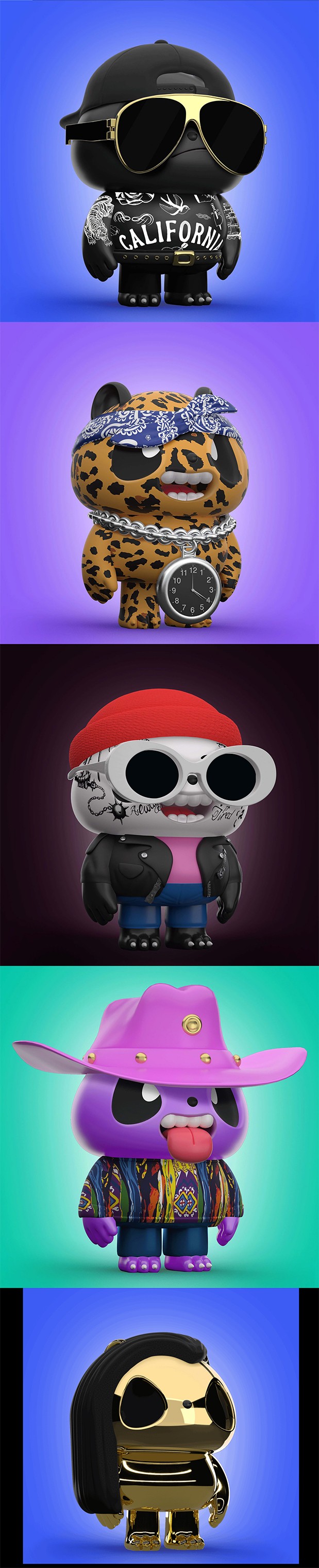 3D吉祥物：Almost Famous Pandas NFT