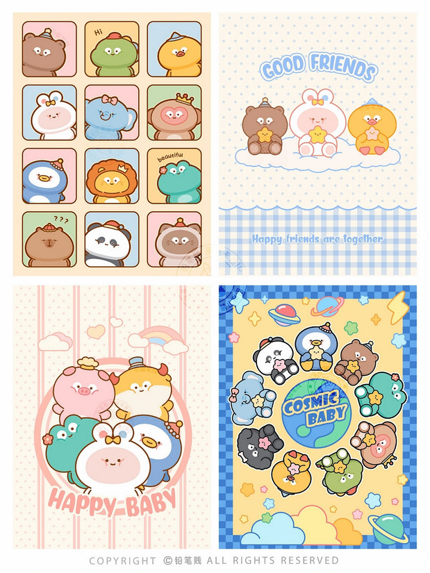 宇宙大脸萌IP~图案合集
